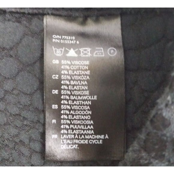 H&M Women's Black Snakeskin Design Straight Leg Jeans Size 12 - Picture 7 of 8